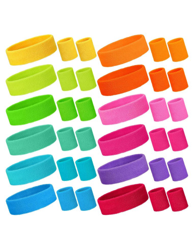 Conjunto de Muñequera y Diademas Neón Bememo para Niños