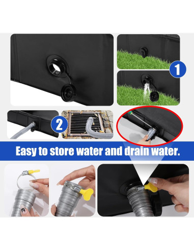 Base de Ducha Portátil MABOZOO 104x104 cm Plegable con Drenaje