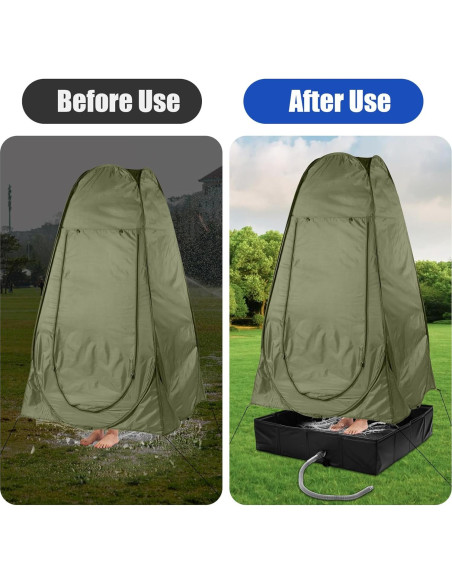 Base de Ducha Portátil MABOZOO 104x104 cm Plegable con Drenaje