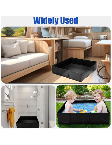 Base de Ducha Portátil MABOZOO 104x104 cm Plegable con Drenaje