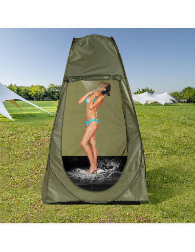 Base de Ducha Portátil MABOZOO 104x104 cm Plegable con Drenaje