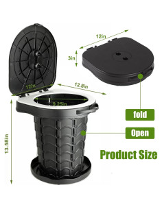 Inodoro Portátil Geavo Ajustable Plegable para Camping 2
