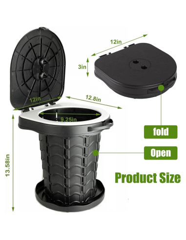 Inodoro Portátil Geavo Ajustable Plegable para Camping