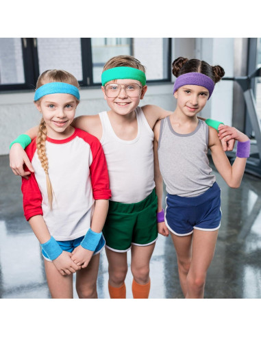 Conjunto de Muñequera y Diademas Neón Bememo para Niños