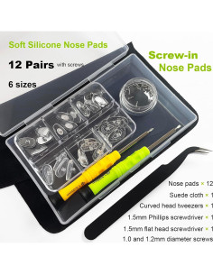 Almohadillas de Nariz PTSLKHN 12 Pares Silicona para Gafas 2