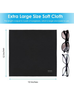 Paños de Limpieza de Gafas Wsivoiv 6PCS Microfibra 30x30cm 2