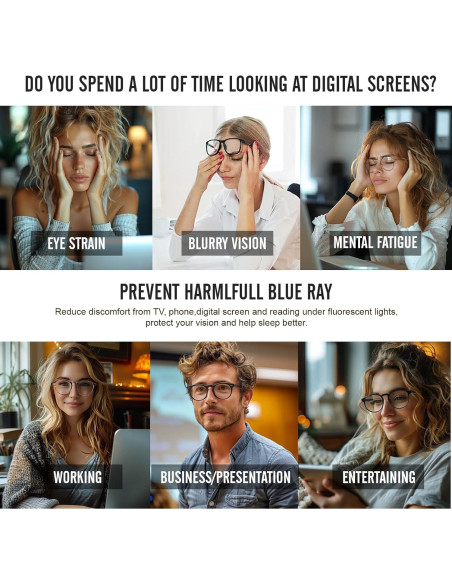 Gafas Anti Luz Azul Unisex M2031 Ultra Ligeras y Comodas