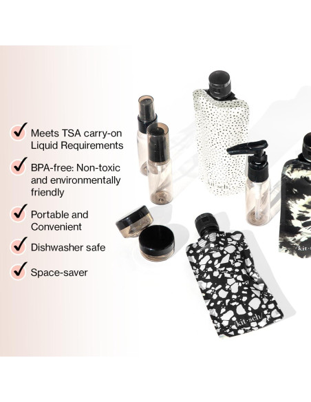 Botellas de Viaje Kitsch 11 Piezas Aprobadas por TSA