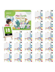 Kit de Pintura Acrílica ESRICH 18 Piezas para Niños