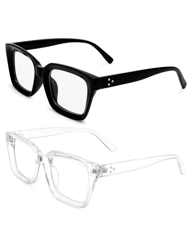 Gafas de lectura COASION Classic para mujeres marco cuadrado