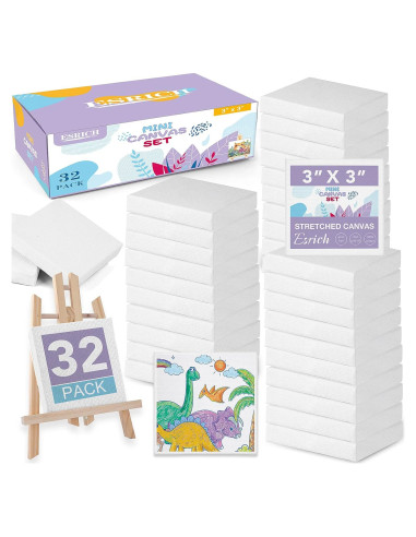 Mini Lienzos ESRICH 32 Piezas 7,62 cm para Pintar
