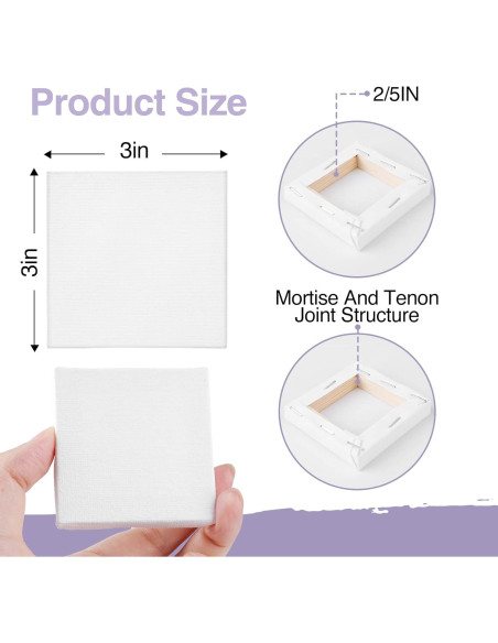 Mini Lienzos ESRICH 32 Piezas 7,62 cm para Pintar