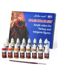 Set de Pinturas Acrílicas 16pcs 20ml para Miniaturas - Golden Maple