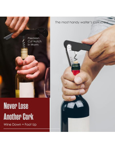 Sacacorchos de Vino Houseables con Cortador de Aluminio 2