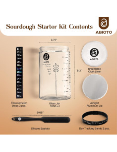 Kit de Masa Madre ABIOTO 34 oz con Accesorios Incluidos 2