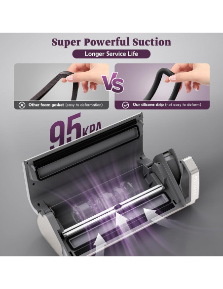 Selladora al Vacío Mesliese V6120 140W Doble Sellado