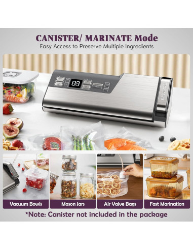 Selladora al Vacío Mesliese V6120 140W Doble Sellado