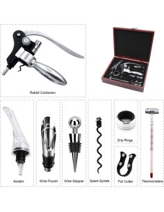 Juego de Sacacorchos SumDirect 9 Piezas Acero Inoxidable 2