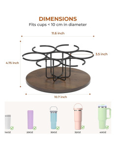 Soporte Giratorio KONE para Botellas de Agua 7 Ranuras 2