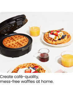 Waffle Maker Chefman RJ04-AO-4 Antiderrame 700W Negro 2