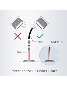 Manguera de Extensión para Inflador de Bicicleta dwndpump con Adaptadores 2