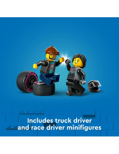 LEGO City Coche de Carreras y Camión Transportador 60406
