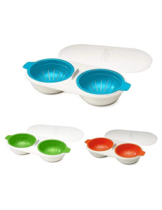 Hervidor de Huevos para Microondas WWLUCKY Doble Silicona 236ml