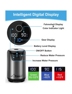Ducha Portátil WADEO 6000mAh IPX7 para Camping y Mascotas 2