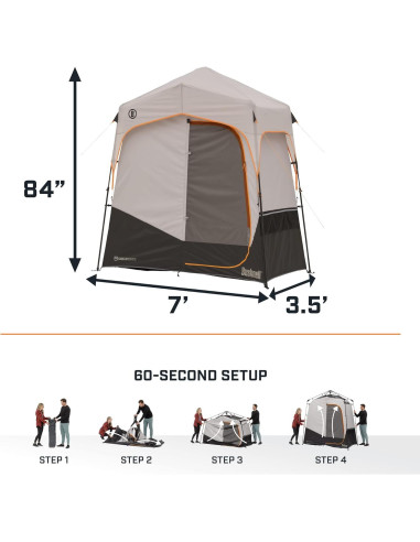 Carpa de Ducha Bushnell BLP50098 2 Habitaciones Camping 60s