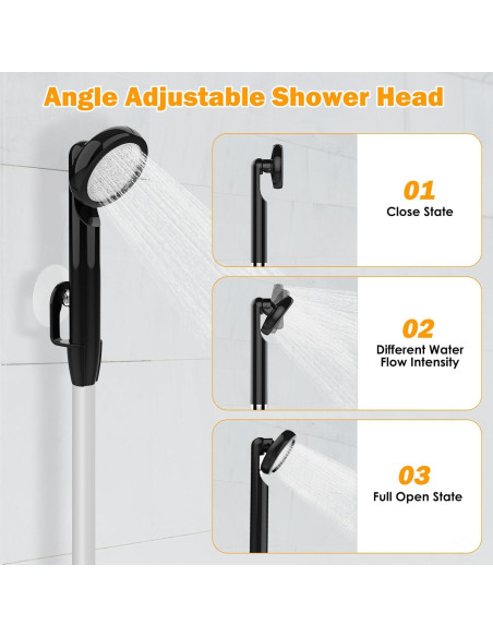 Ducha Portátil Acetek JP-2204 con Pantalla Digital y Filtro