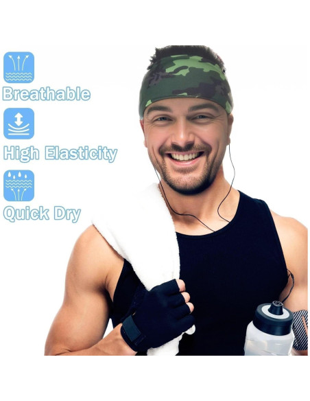 Cinta para la cabeza LECHI LC0008 camuflaje, paquete de 6 unidades