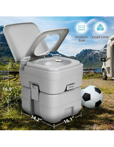Inodoro Portátil YITAMOTOR 20.1L para Camping y Viajes
