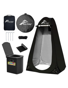 Inodoro Portátil Ann Katy con Carpa Privacidad Plegable