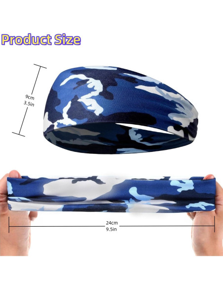 Cinta para la cabeza LECHI LC0008 camuflaje, paquete de 6 unidades