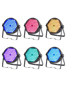 Betopper Mini Luz Par LED 60x3W RGB para Eventos 6 Pzs