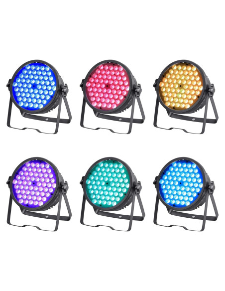 Betopper Mini Luz Par LED 60x3W RGB para Eventos 6 Pzs