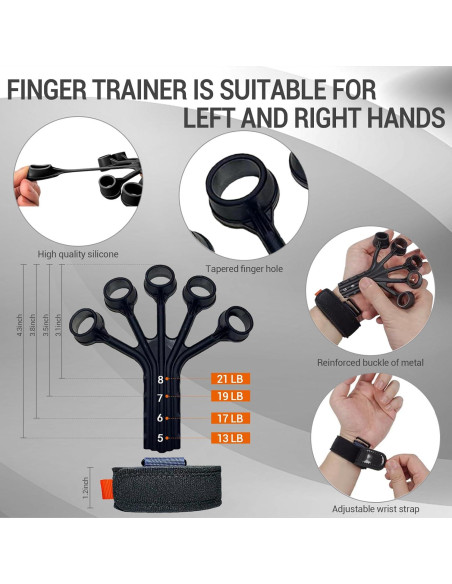 Entrenador de Fuerza de Mano YESIMET - Resistencia 5-100kg