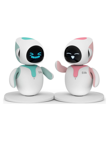Eilik Robot Interactivo - Mascota Táctil Azul y Rosa