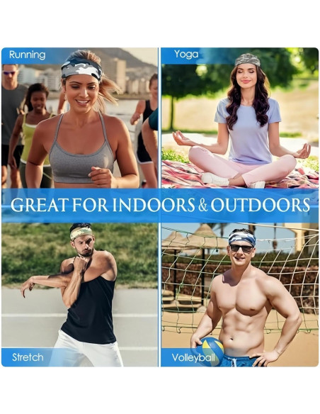 Cinta para la cabeza LECHI LC0008 camuflaje, paquete de 6 unidades