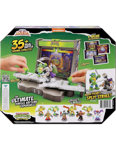 Akedo Tortugas Ninja Batalla Arena con 35 Sonidos + 2 Figuras