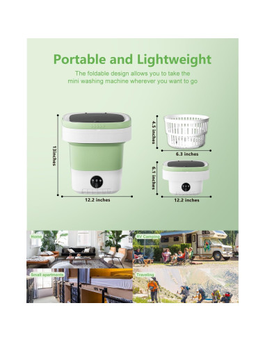 Lavadora Portátil Genérico 12L Plegable para Ropa Delicada
