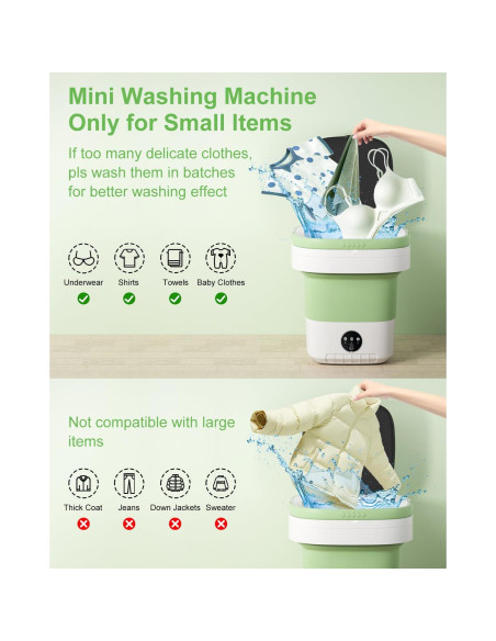 Lavadora Portátil Genérico 12L Plegable para Ropa Delicada