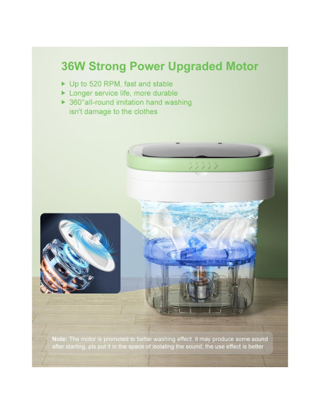 Lavadora Portátil Genérico 12L Plegable para Ropa Delicada
