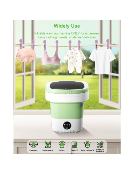 Lavadora Portátil Genérico 12L Plegable para Ropa Delicada
