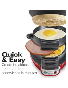 Maker de Sándwiches Hamilton Beach Rojo 1.36 kg 650W 2
