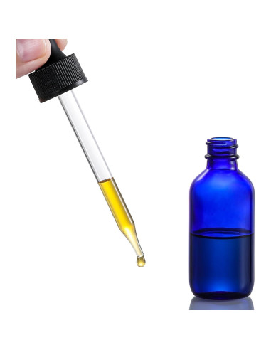 AOZITA 4 Botellas Goteo Cristal 60ml con Cuentagotas