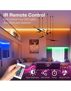 DAYBETTER Tiras LED 60.96 m Control Remoto y APP 2