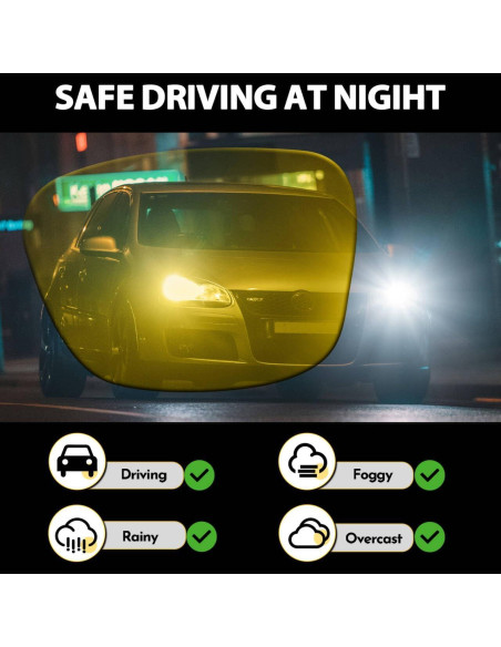 Gafas de Visión Nocturna SODQW Amarillas UV400 Aviador