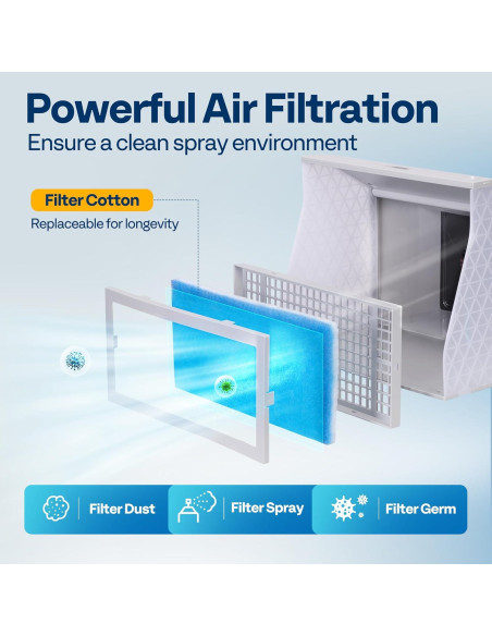 Cabina de pintura VIVOHOME VH1178US con 4 luces LED