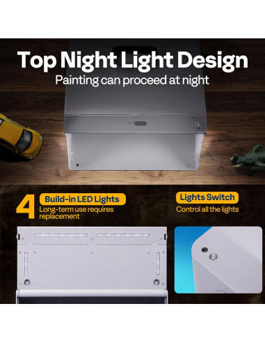 Cabina de pintura VIVOHOME VH1178US con 4 luces LED